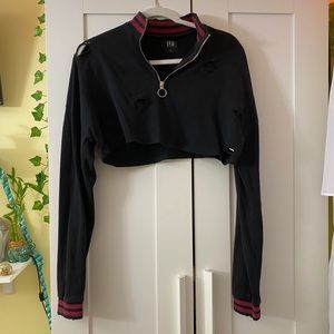 cropped LF quarter zip